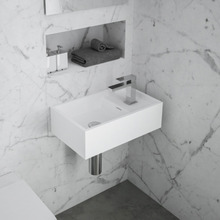 CDesign 485mm Matte White Rectangular Wall Hung Basin
